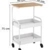 Mesa Auxiliar Organizadora con Ruedas