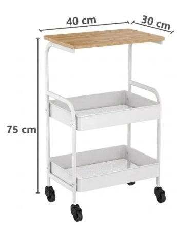 Mesa Auxiliar Organizadora con Ruedas